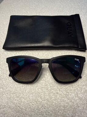 QUAY Unisex HARDWIRE Black / Black Polarized Sunglasses